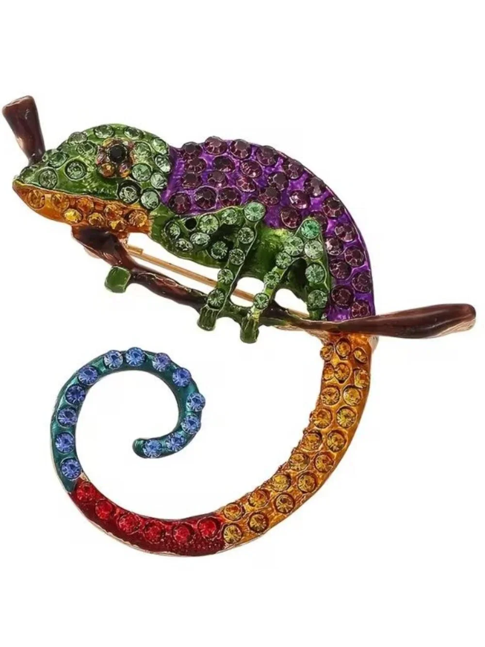 COLORFUL CHAMELEON BROOCH
